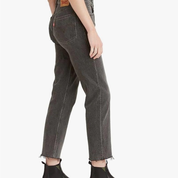 Levi’s 501 Original Cropped. ‘Get off my could black’ - Picture 2 of 4